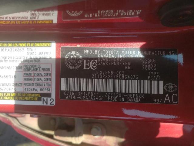 Photo 10 from auction – 2005 TOYOTA COROLLA CE with VIN 2T1BR32E75C864873