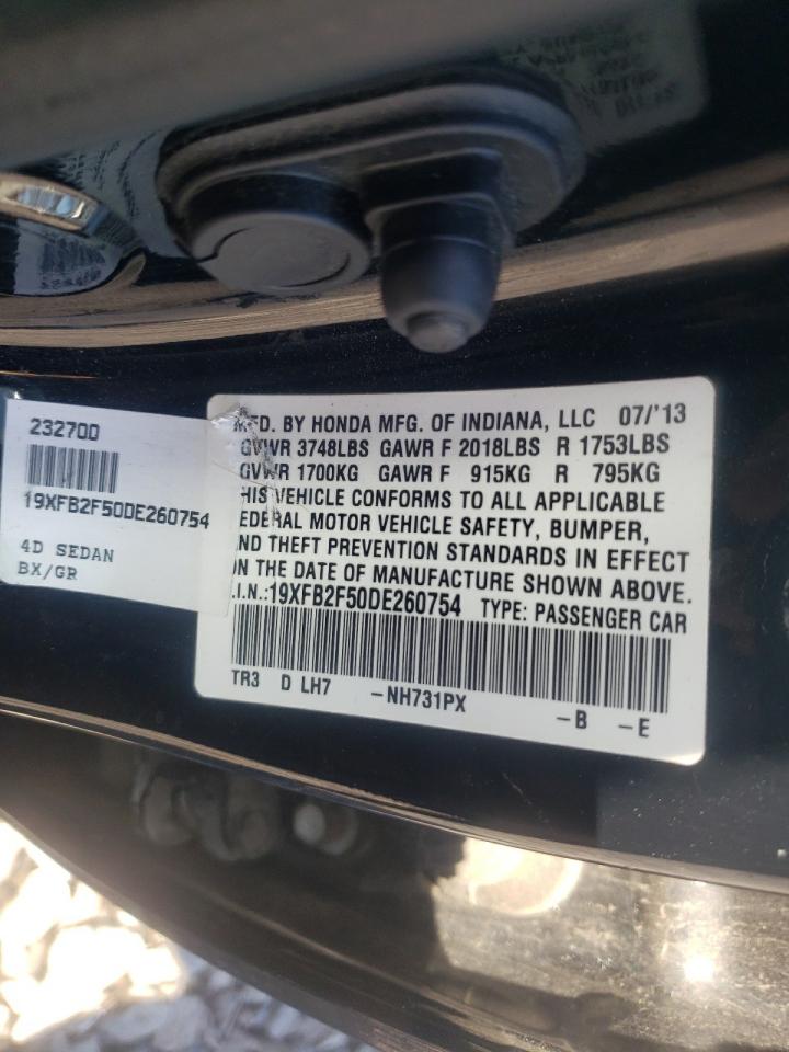 Photo 11 from auction – 2013 HONDA CIVIC LX with VIN 19XFB2F50DE260754