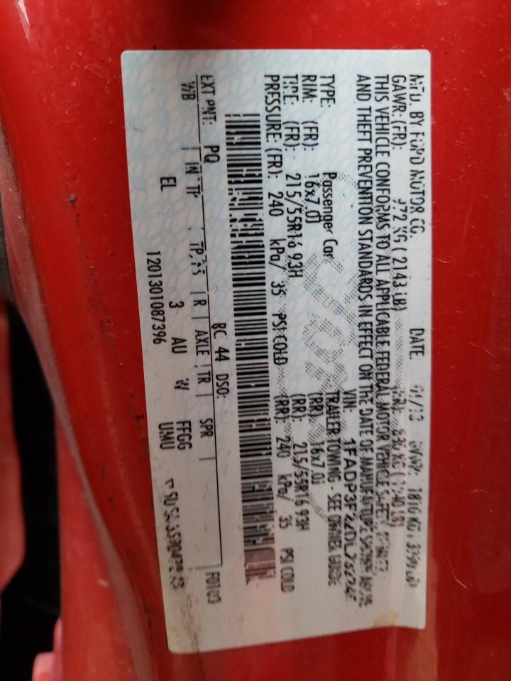 Photo 10 from auction – 2013 FORD FOCUS SE with VIN 1FADP3F22DL232245