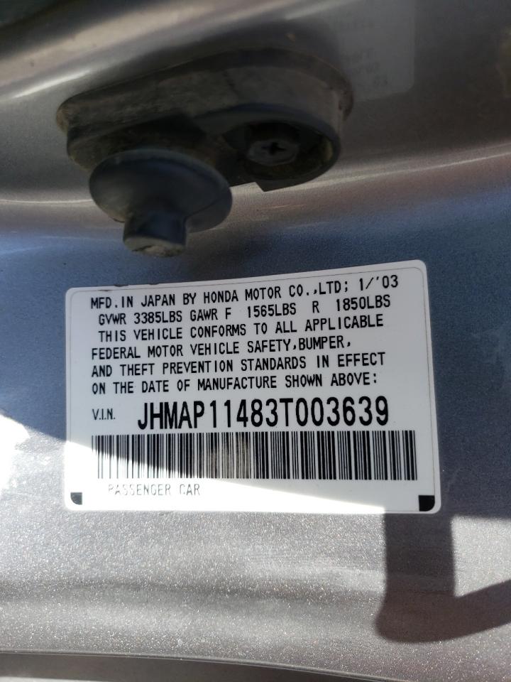 Photo 10 from auction – 2003 HONDA S2000 with VIN JHMAP11483T003639