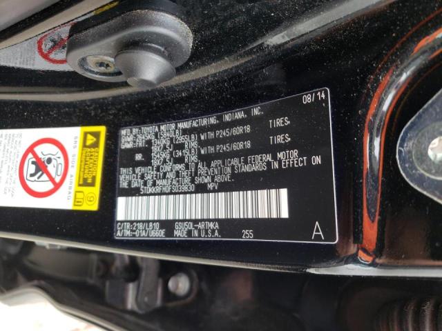 Zdjęcie 10 z aukcji – 2015 TOYOTA HIGHLANDER z VIN 5TDKKRFH0FS039830
