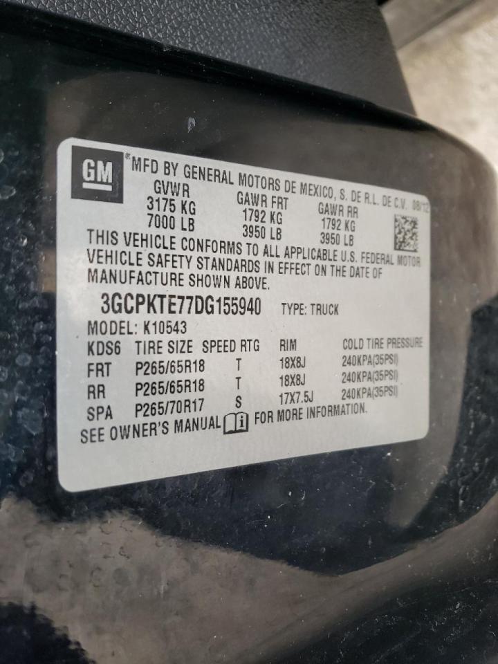 Photo 10 from auction – 2013 CHEVROLET SILVERADO with VIN 3GCPKTE77DG155940