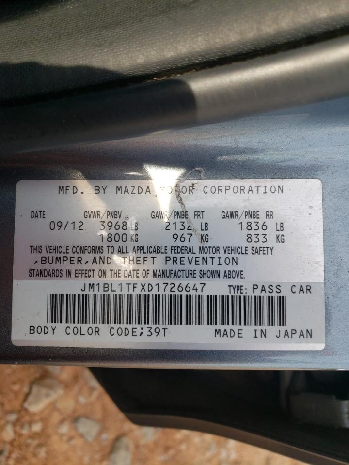 Photo 10 from auction – 2013 MAZDA 3 I with VIN JM1BL1TFXD1726647