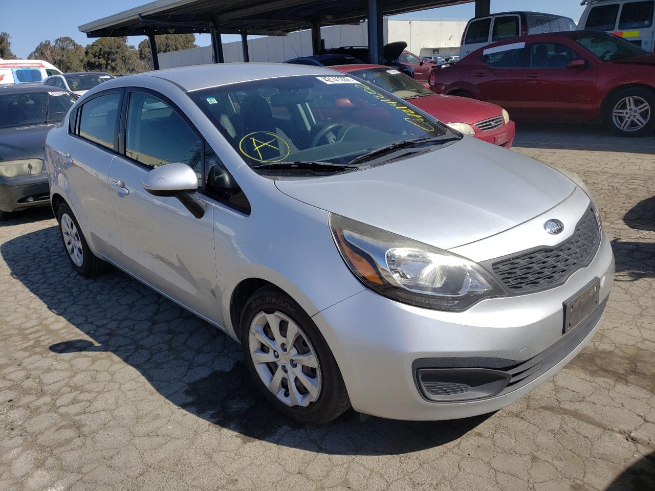 KIA RIO LX 2014 with VIN KNADM4A33E6342680 - Photo from auction