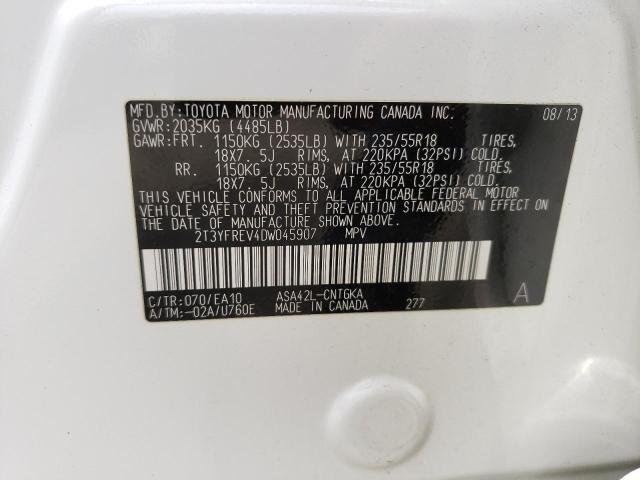 Photo 10 from auction – 2013 TOYOTA RAV4 LIMIT with VIN 2T3YFREV4DW045907