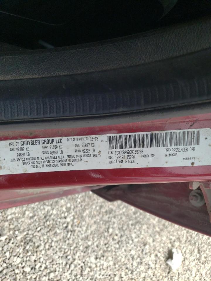 Photo 10 from auction – 2014 CHRYSLER 200 LX with VIN 1C3CCBAG8EN158709