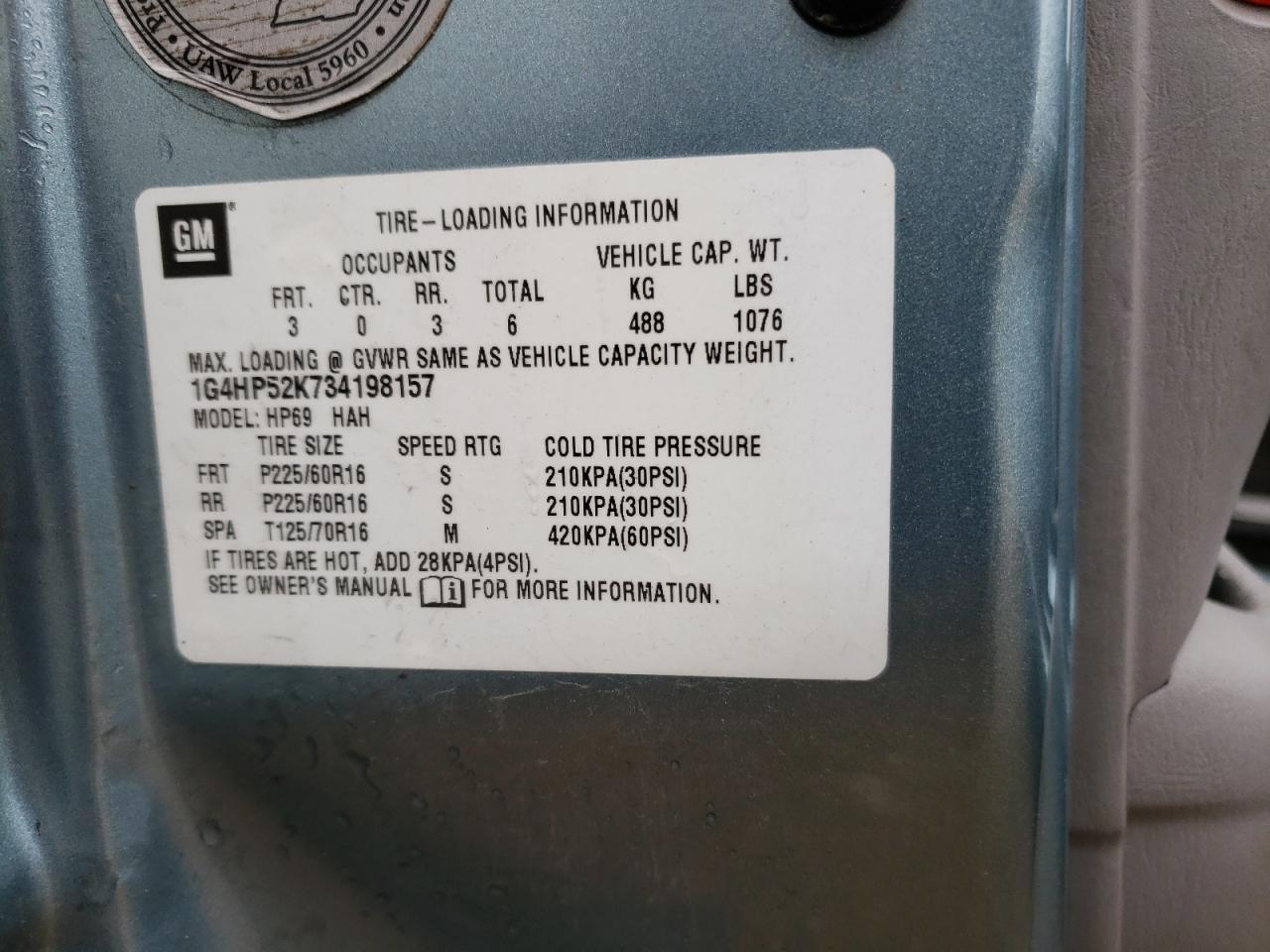 Photo 10 from auction – 2003 BUICK LESABRE CU with VIN 1G4HP52K734198157