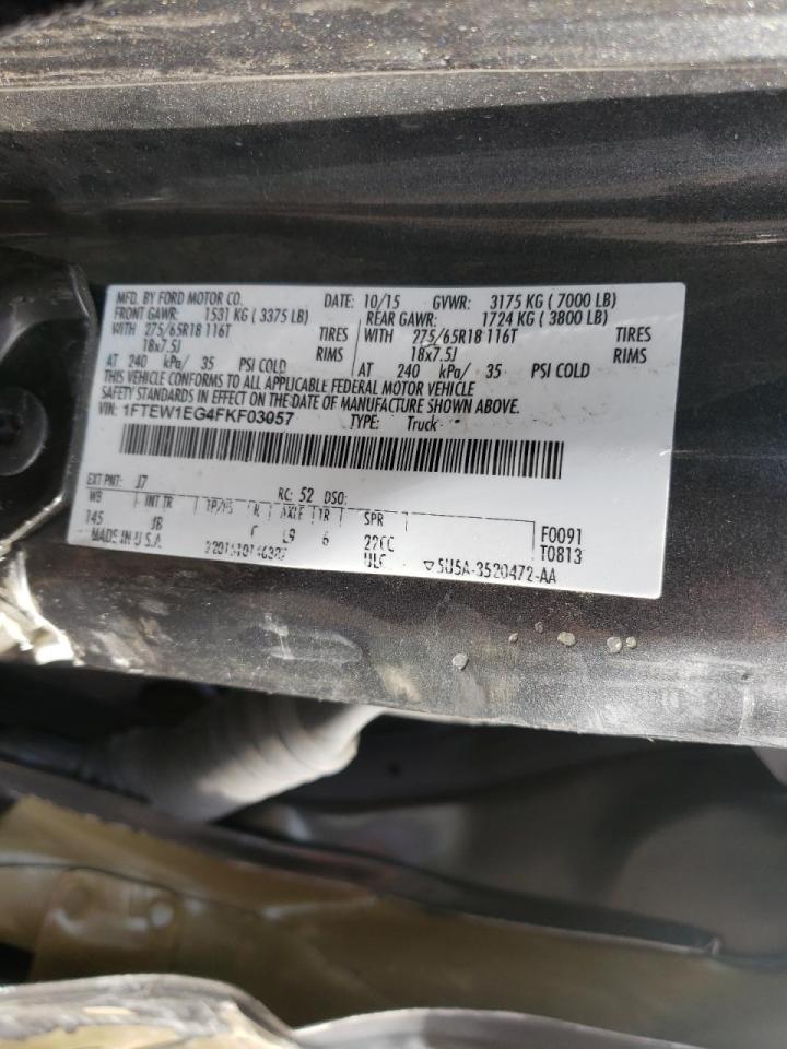 Photo 10 from auction – 2015 FORD F150 SUPER with VIN 1FTEW1EG4FKF03057