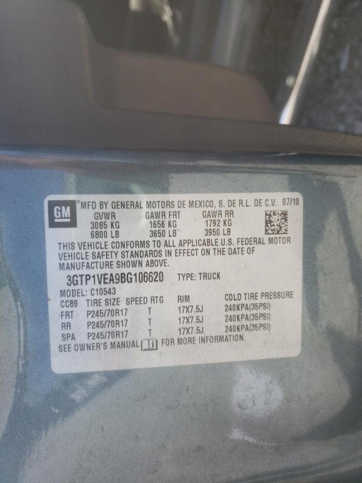 Photo 10 from auction – 2011 GMC SIERRA C15 with VIN 3GTP1VEA9BG106620