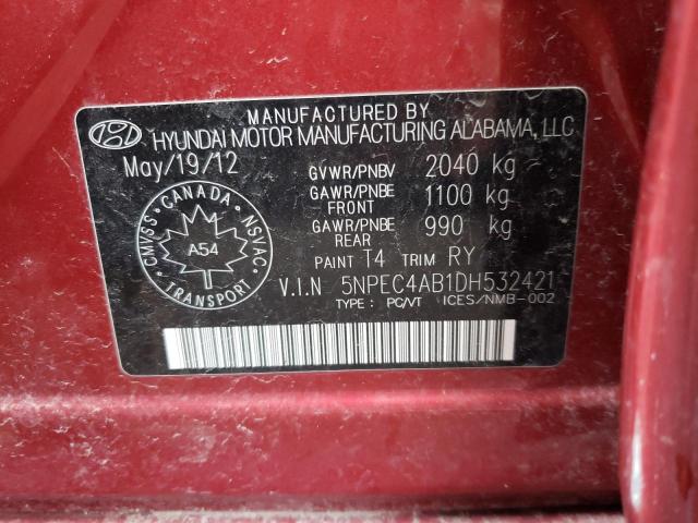 Photo 10 from auction – 2013 HYUNDAI SONATA SE with VIN 5NPEC4AB1DH532421