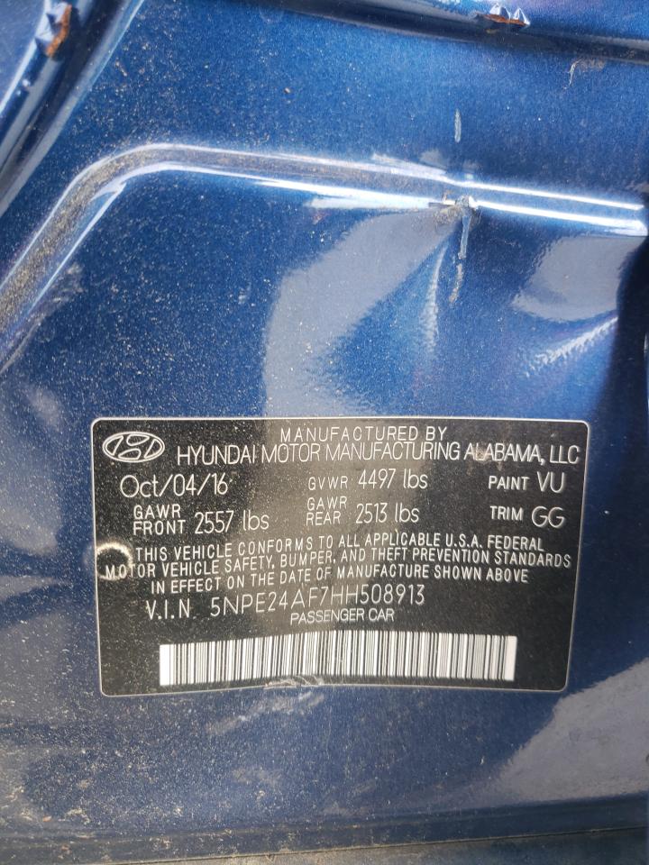 Photo 10 from auction – 2017 HYUNDAI SONATA SE with VIN 5NPE24AF7HH508913