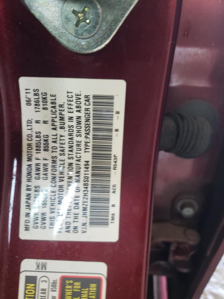 Photo 10 from auction – 2011 HONDA INSIGHT with VIN JHMZE2H34BS011494