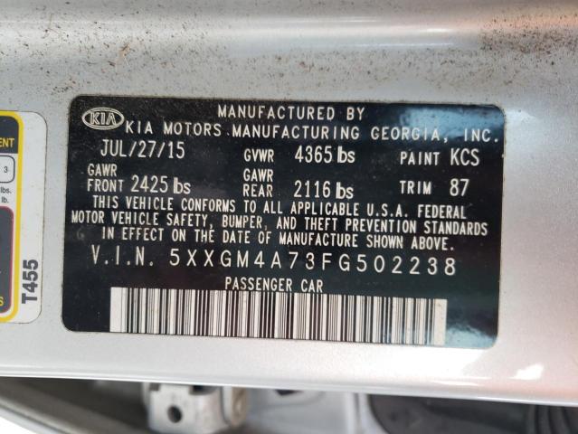 Photo 10 from auction – 2015 KIA OPTIMA LX with VIN 5XXGM4A73FG502238