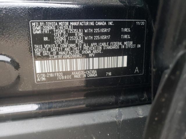 Photo 10 from auction – 2021 TOYOTA RAV4 LE with VIN 2T3H1RFV6MC098963