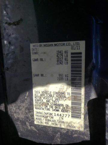 Photo 10 from auction – 2011 NISSAN ALTIMA BAS with VIN 1N4AL2AP1BC144277