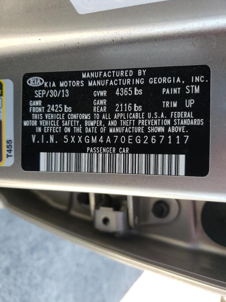 Photo 10 from auction – 2014 KIA OPTIMA LX with VIN 5XXGM4A70EG267117