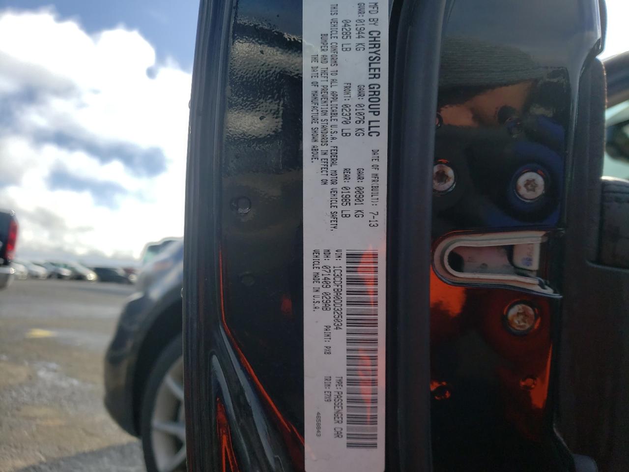 Photo 10 from auction – 2013 DODGE DART SXT with VIN 1C3CDFBA0DD325034