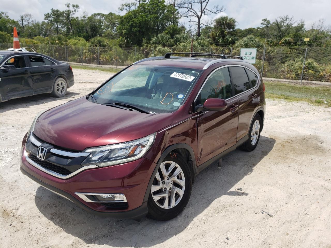 Photo 2 from auction – 2016 HONDA CR-V EX with VIN 2HKRM3H5XGH557606