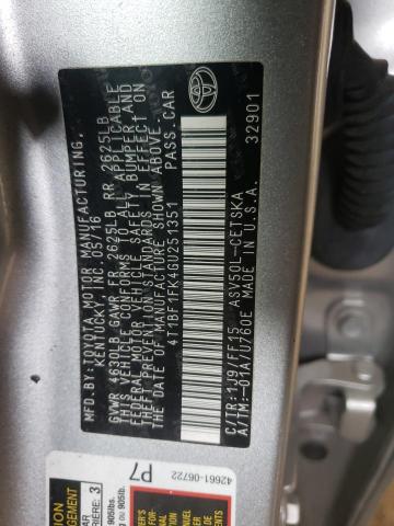 Photo 10 from auction – 2016 TOYOTA CAMRY LE with VIN 4T1BF1FK4GU251351