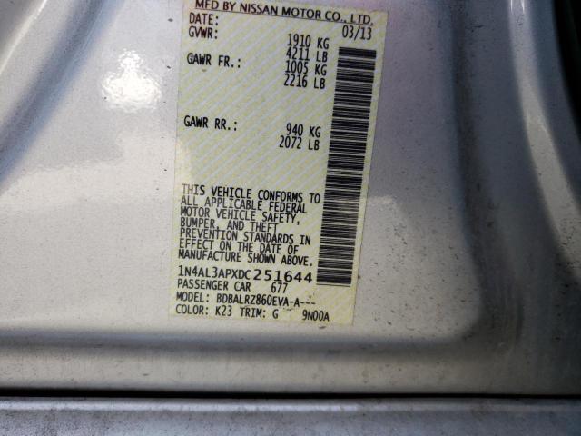 Photo 10 from auction – 2013 NISSAN ALTIMA 2.5 with VIN 1N4AL3APXDC251644