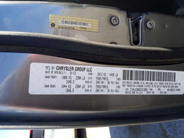 Photo 10 from auction – 2014 JEEP COMPASS SP with VIN 1C4NJCBA8ED619861