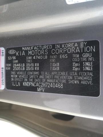 Photo 10 from auction – 2017 KIA SPORTAGE E with VIN KNDPNCAC2H7240468