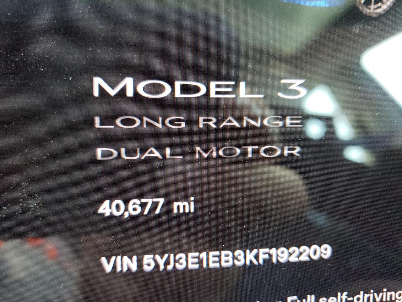 Photo 8 from auction – 2019 TESLA MODEL 3 with VIN 5YJ3E1EB3KF192209