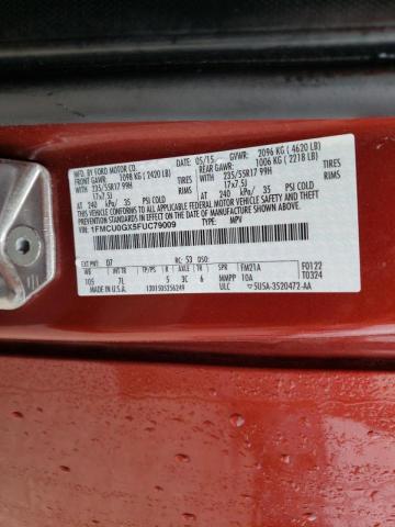 Photo 10 from auction – 2015 FORD ESCAPE SE with VIN 1FMCU0GX5FUC79009