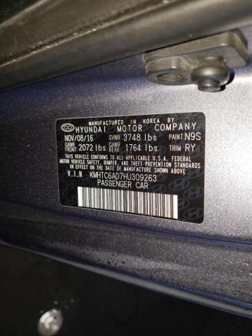 Photo 10 from auction – 2017 HYUNDAI VELOSTER with VIN KMHTC6AD7HU309263