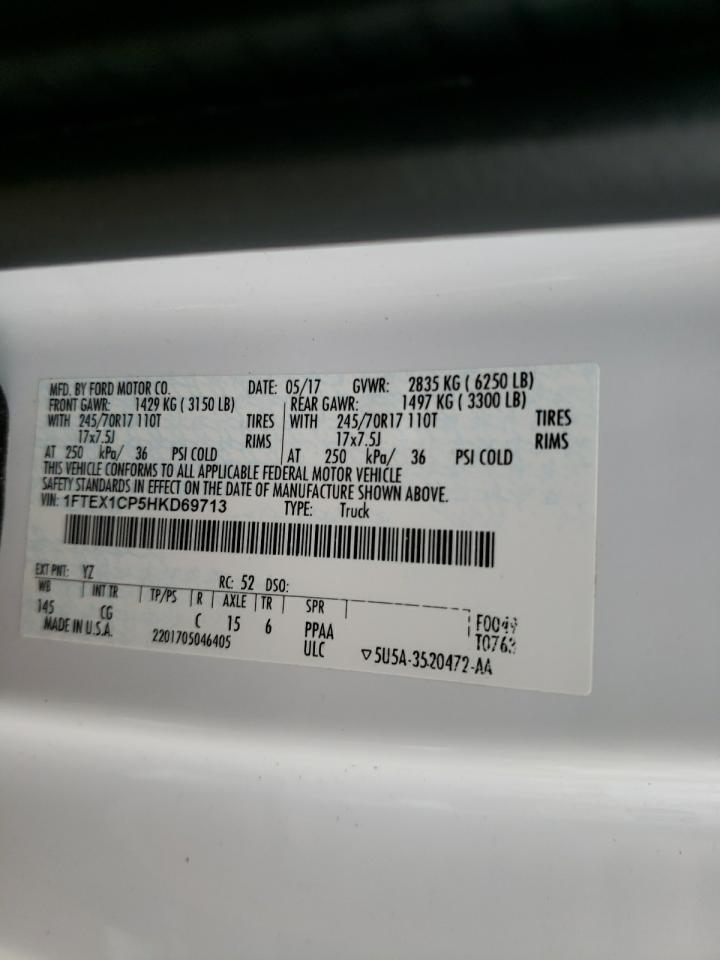 Photo 10 from auction – 2017 FORD F150 SUPER with VIN 1FTEX1CP5HKD69713