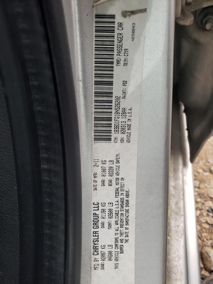 Photo 10 from auction – 2011 DODGE AVENGER MA with VIN 1B3BD1FG1BN526202