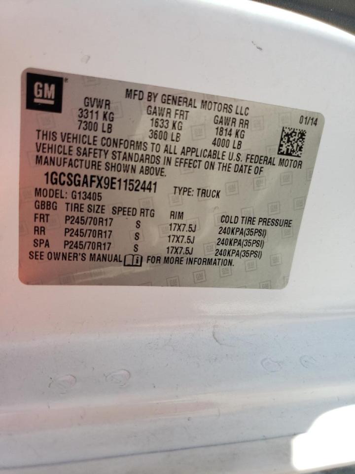 Photo 10 from auction – 2014 CHEVROLET EXPRESS G1 with VIN 1GCSGAFX9E1152441