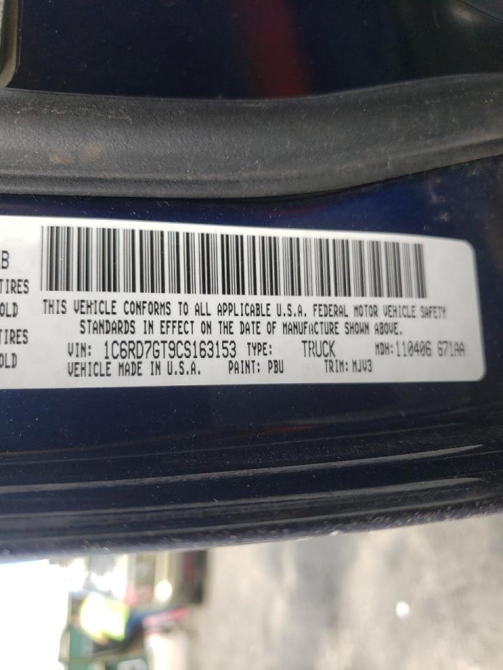 Photo 10 from auction – 2012 DODGE RAM 1500 S with VIN 1C6RD7GT9CS163153