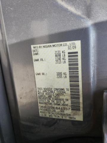 Photo 10 from auction – 2009 NISSAN MAXIMA S with VIN 1N4AA51E09C841357