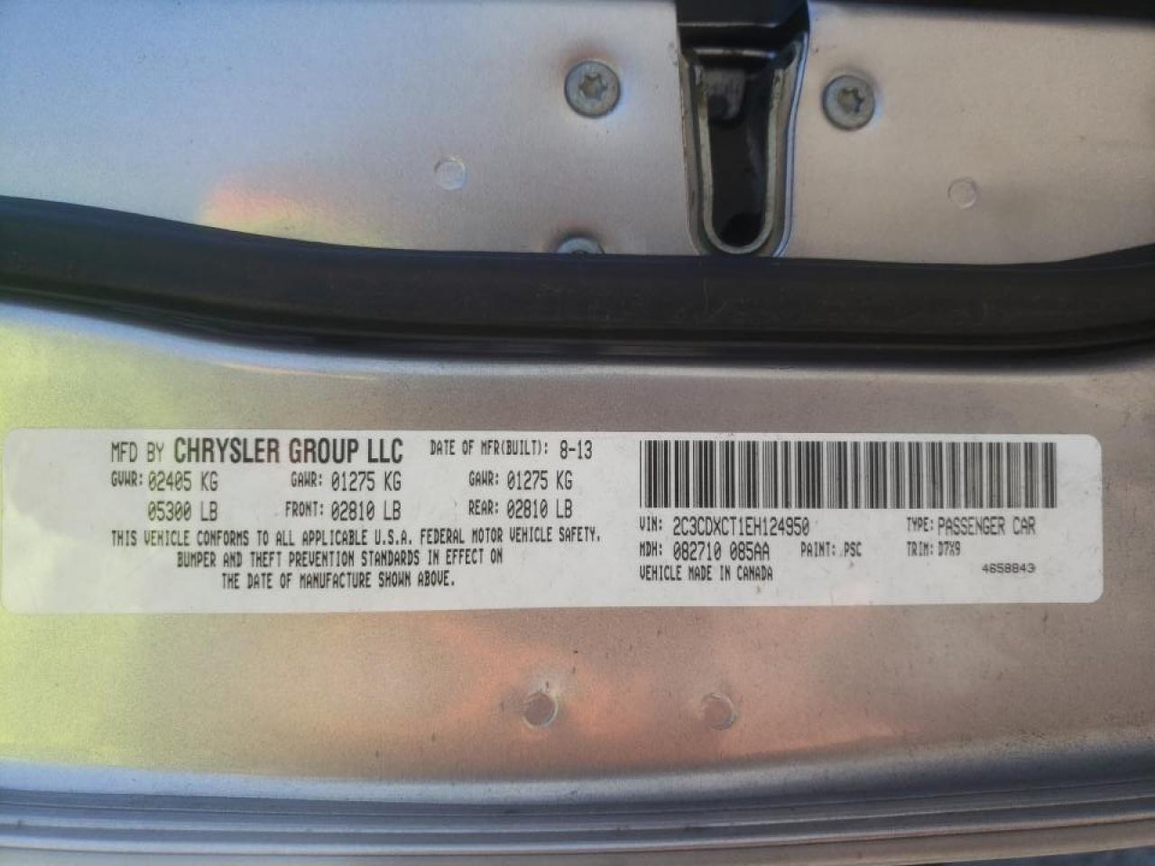 Photo 10 from auction – 2014 DODGE CHARGER R/ with VIN 2C3CDXCT1EH124950