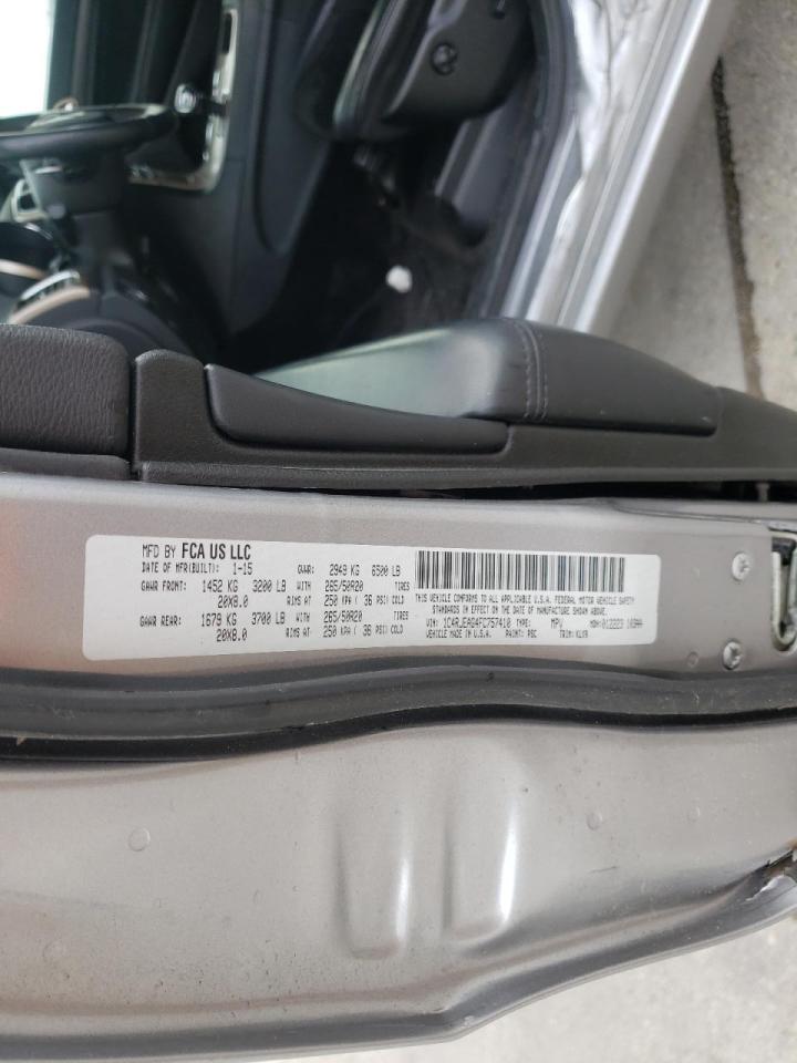 Photo 10 from auction – 2015 JEEP GRAND CHER with VIN 1C4RJEAG4FC757410