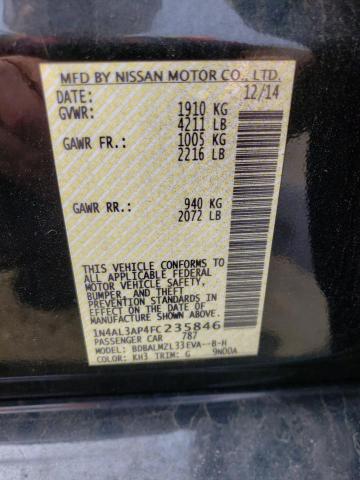 Photo 10 from auction – 2015 NISSAN ALTIMA 2.5 with VIN 1N4AL3AP4FC235846
