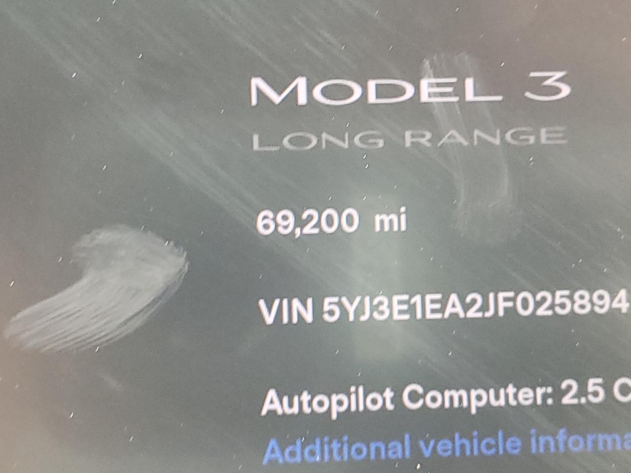 Photo 8 from auction – 2018 TESLA MODEL 3 with VIN 5YJ3E1EA2JF025894