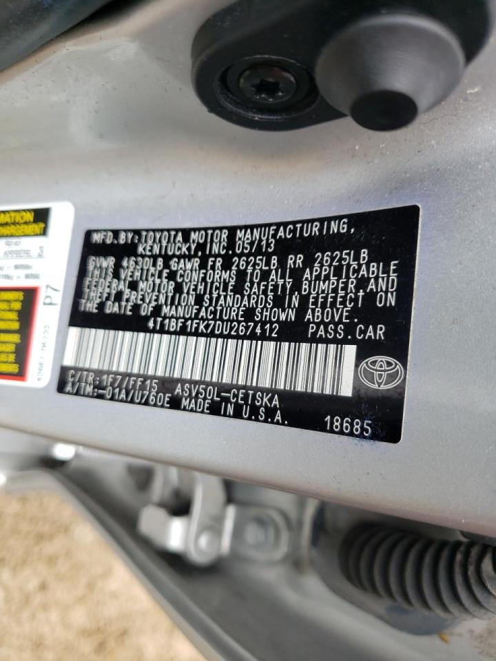 Photo 10 from auction – 2013 TOYOTA CAMRY L with VIN 4T1BF1FK7DU267412