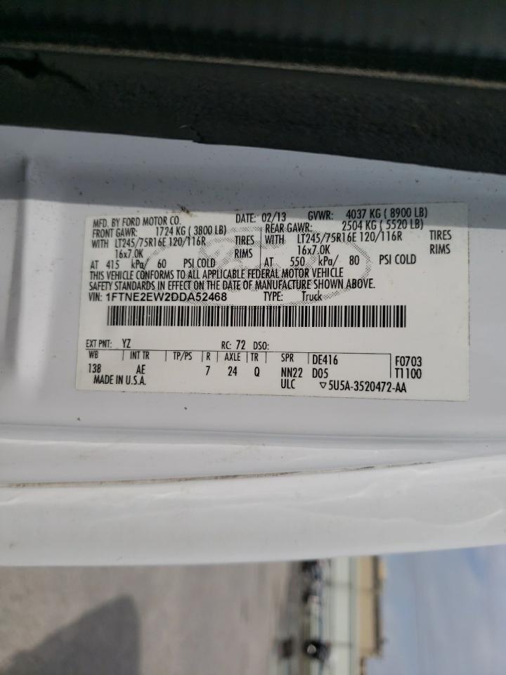 Photo 10 from auction – 2013 FORD ECONOLINE with VIN 1FTNE2EW2DDA52468