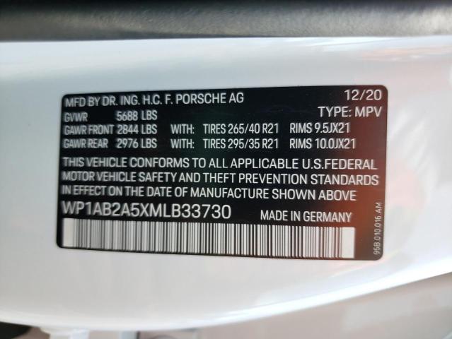 Photo 10 from auction – 2021 PORSCHE MACAN S with VIN WP1AB2A5XMLB33730