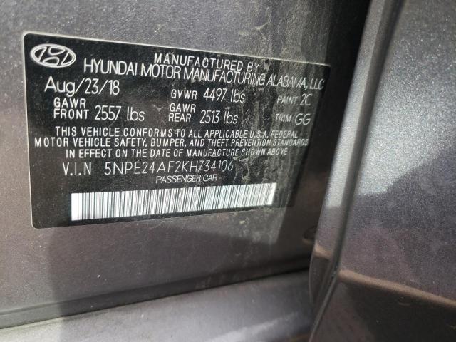 Photo 10 from auction – 2019 HYUNDAI SONATA SE with VIN 5NPE24AF2KH734106