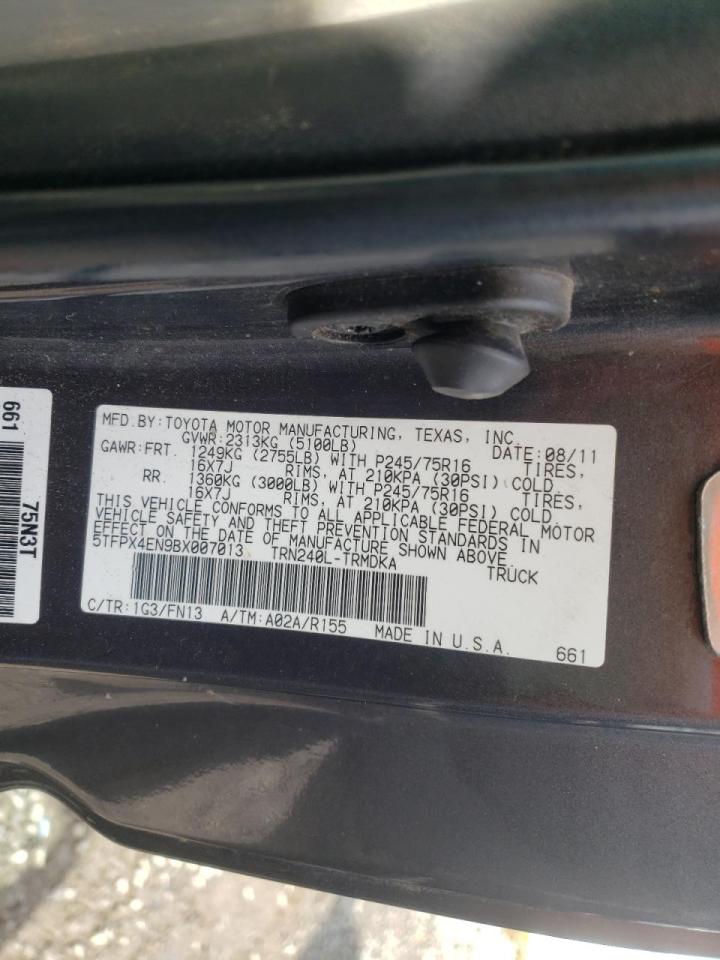 Photo 10 from auction – 2011 TOYOTA TACOMA with VIN 5TFPX4EN9BX007013