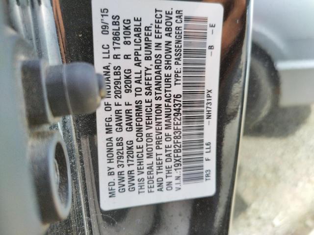 Photo 10 from auction – 2015 HONDA CIVIC EX with VIN 19XFB2F83FE294376