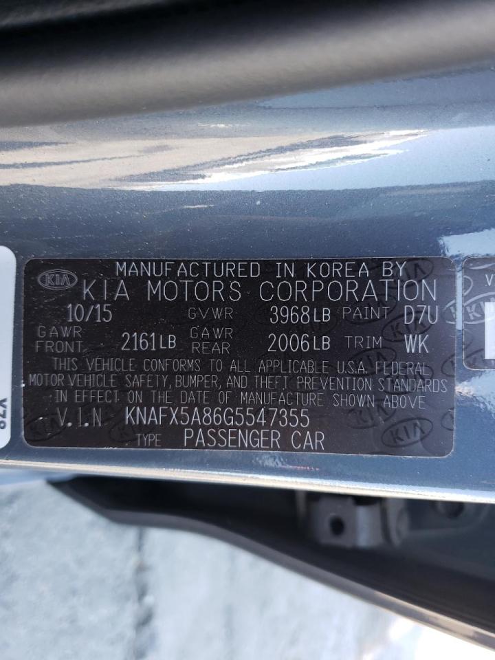 صورة رقم 10 من المزاد - 2016 KIA FORTE EX مع VIN KNAFX5A86G5547355