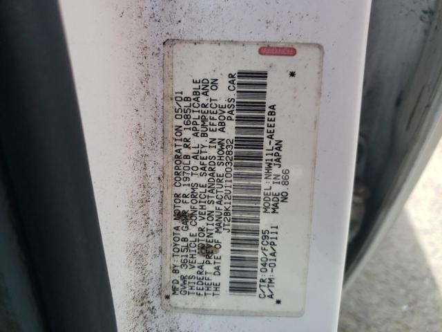 Photo 10 from auction – 2001 TOYOTA PRIUS with VIN JT2BK12U110032832