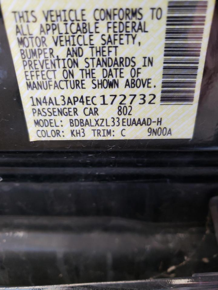 Photo 10 from auction – 2014 NISSAN ALTIMA 2.5 with VIN 1N4AL3AP4EC172732