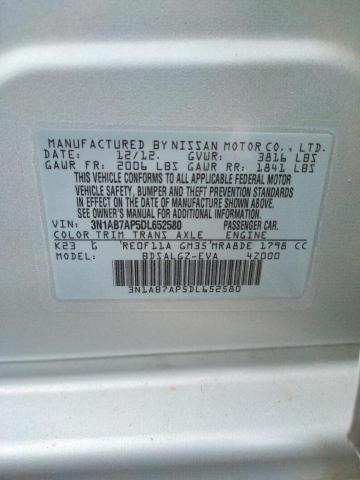 Photo 10 from auction – 2013 NISSAN SENTRA S with VIN 3N1AB7AP5DL652580