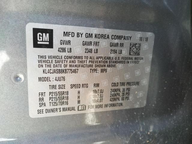 Photo 10 from auction – 2019 BUICK ENCORE PRE with VIN KL4CJASB8KB775467