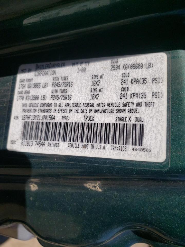Foto 10 de la subasta – 2001 DODGE RAM 1500 con VIN 1B7HF13Y21J201564